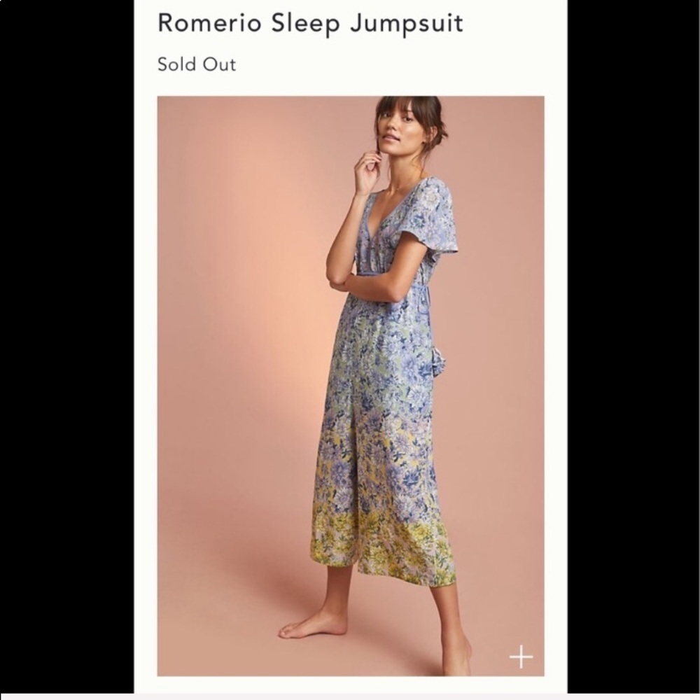 NWT Anthropologie Romerio Sleep jumpsuit XS